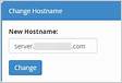How to change the VPS or dedicated server hostname